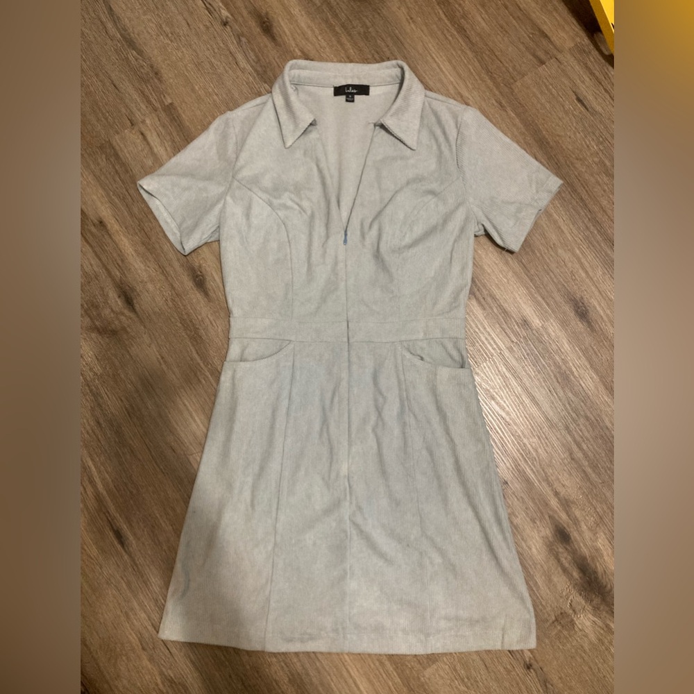 Lulus Zip Front Corduroy A-line Dress size Small